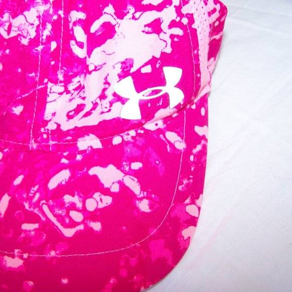Under Armour Pink Splash Adjustable Youth Running Hat OSFA - Picture 2 of 5